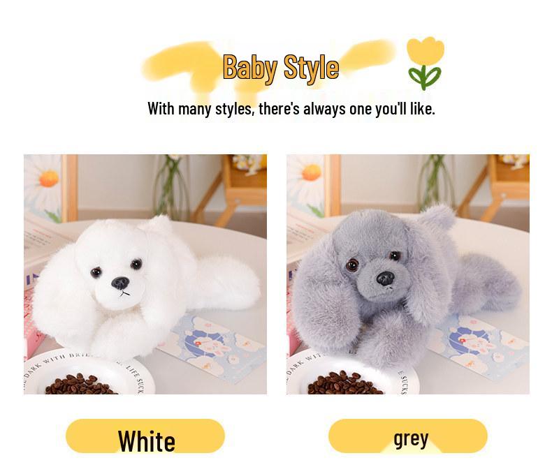 Adorable Realistic Lying Dog Plush Pillow and Soothing Companion