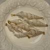 10Pcs Natural Spotted Auger Shell Charms 8×28~15×58mm Seashell Pendants With Gold Bail Beach DIY Jewelry