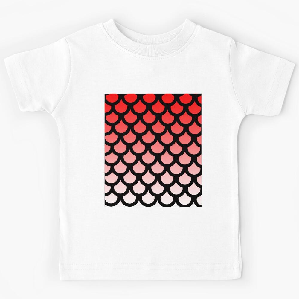 Red Scales Pattern Kids T-Shirt 160