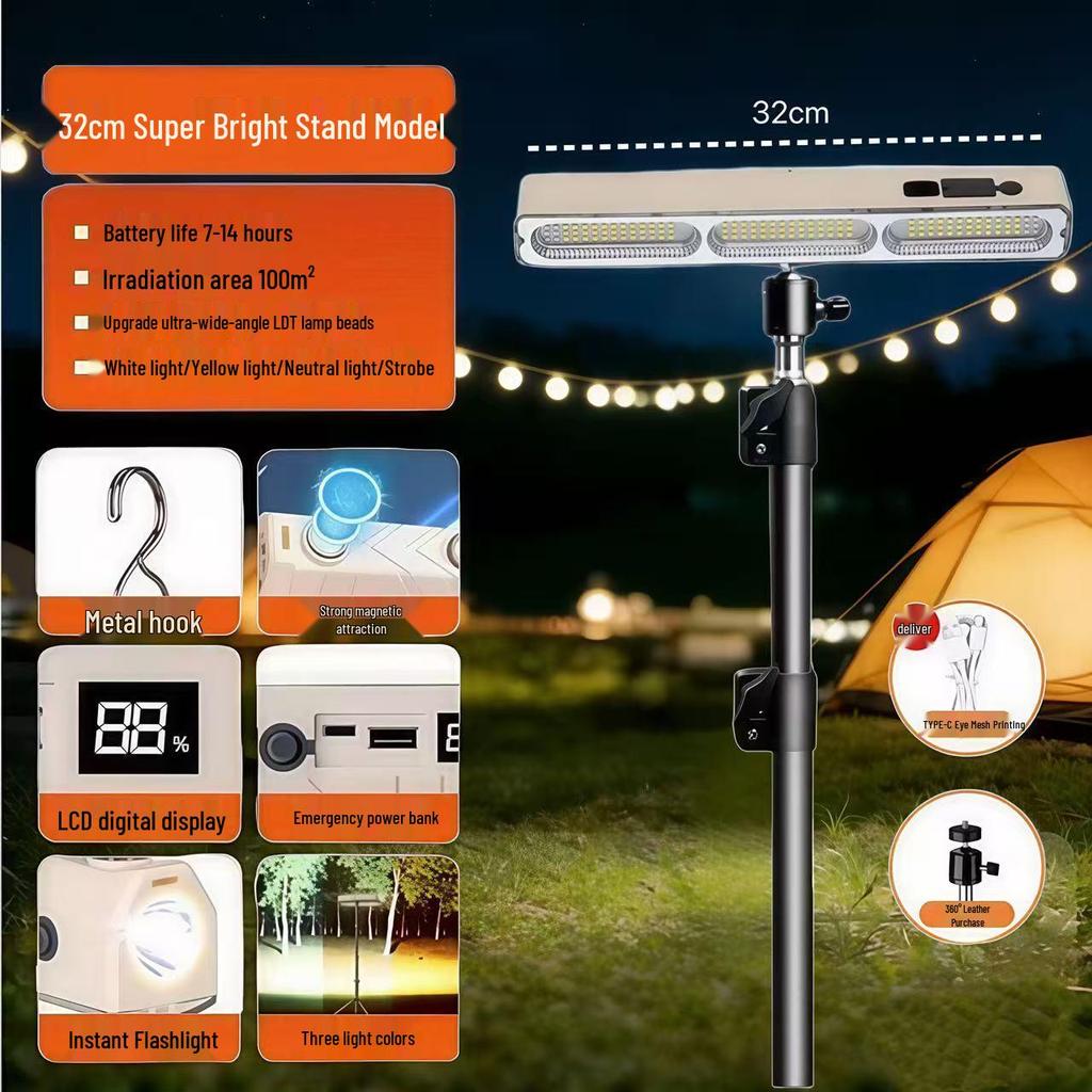 Magnetic LED Emergency Light for Outdoor Camping - Long Battery Life & High Brightness