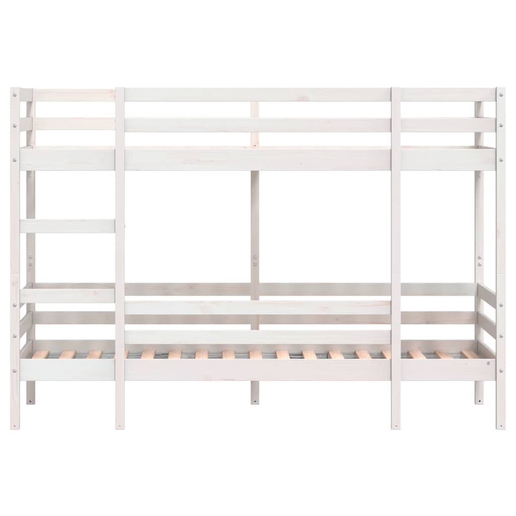Bunk Bed White 90 X 190 Cm Solid Pine Wood