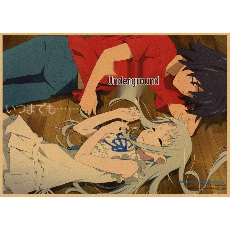 

Unseen Flower Anime Kraft Poster Wall Decor White card paper (non-adhesive) 30*42 cm