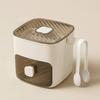 48 Cube Ice Maker with Easy Push Release Lid Ice Bin Built-in Storage Box Ice Cube Tray for Whiskey Cocktails Coffee Beverages