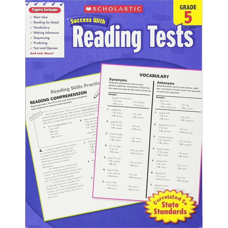 Scholastic Success with Reading Tests Workbook