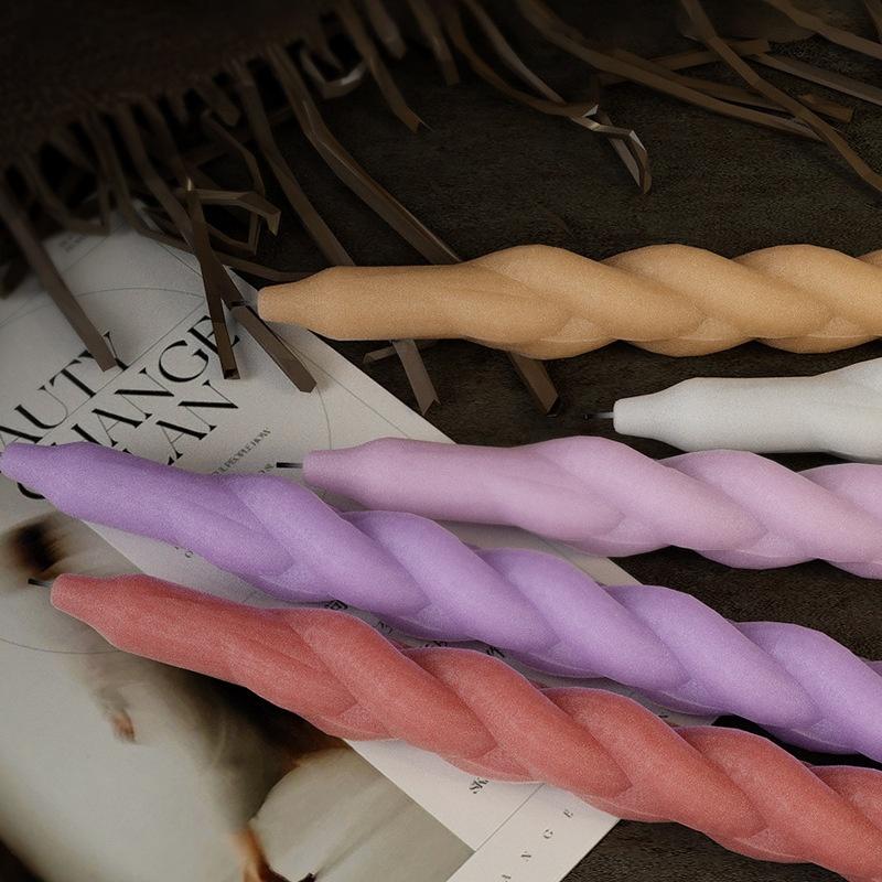 Geometryczna Spiralna Świeca Forma Silikonowa DIY Skręcona Świeca Woskowa Forma Silikonowa Narzędzia do Dekoracji Domu Geometryczne Materiały do Wyrobu Świec