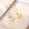 Ayatul Kursi Crescent Necklace Arabic Gold Silver Color Religion Jewelry Prayer Moon Pendant Necklaces Neck Jewelry