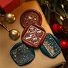Christmas Themed Seal Stamp Head with Wood Handle for Seal Envelope Christmas Card Invitation Scrapbooking Embellishment