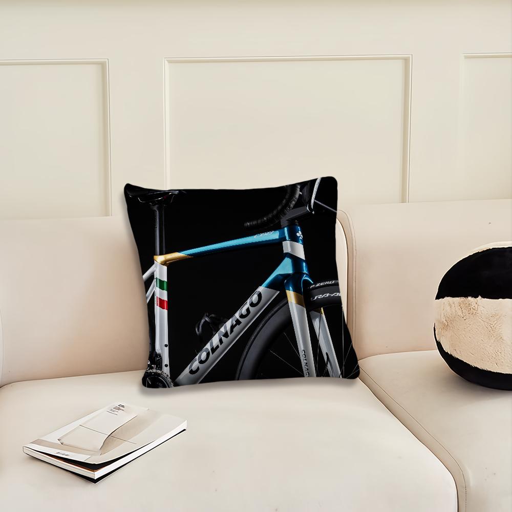 Racing C-Colnagos Bicycle Logo Cushion Cover Living Room Headboard Office Cushion Bedroom Cushion Sofa Nap Time Pillow Case