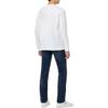 Calvin Klein Dżinsy List Wygodny Codzienny Luźny Krój Okrągły Dekolt Długi Rękaw Koszulka 2-Pak Unisex Top Jasno-Biały J400464-YAF
