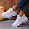 Women's Spring Breathable Knit Casual Running Shoes, Soft-Soled Comfortable Footwear, Available In Large Sizes.