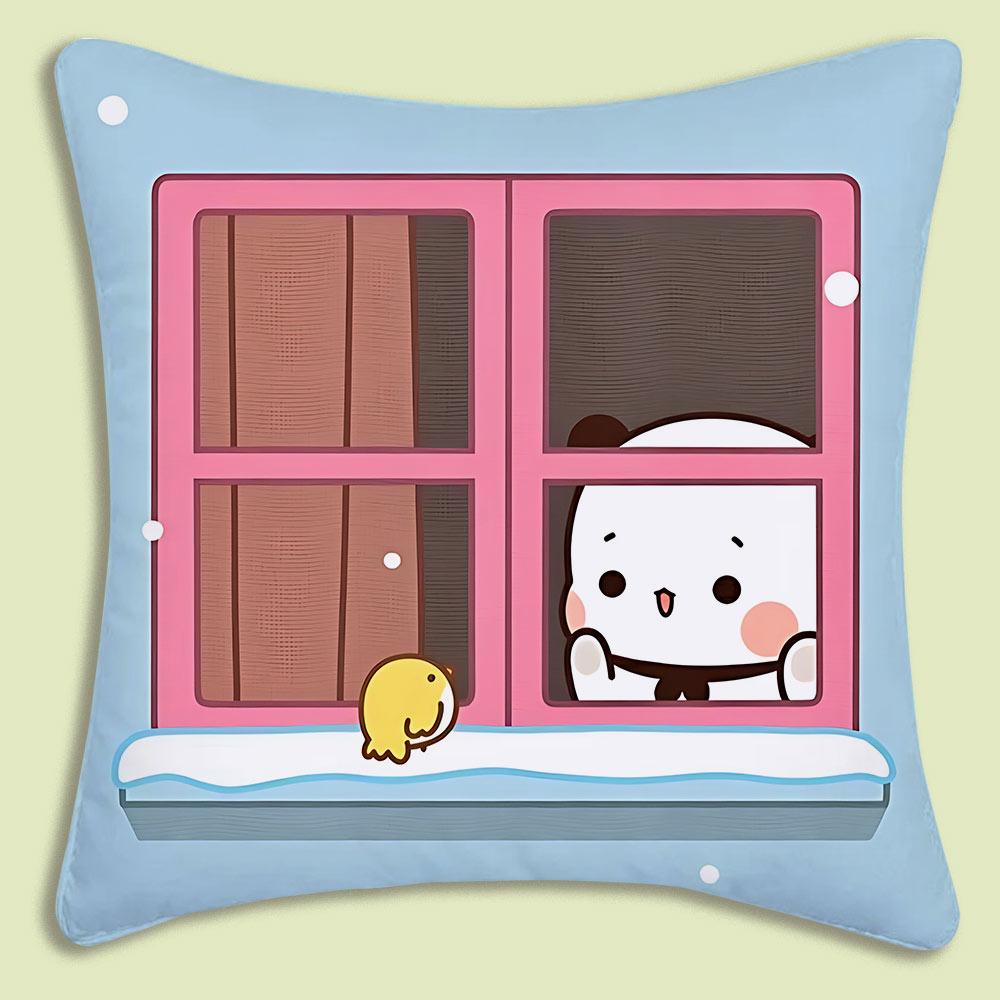 Cartoon Bubu Dudu Pillow Covers Cartoon Sofa Decorative Home Double-sided Printing Short Plush Cute Cushion Cover
