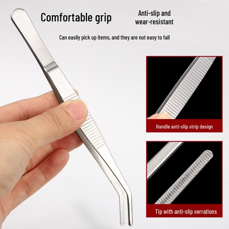 Non-slip Stainless Steel Tweezers for Gardening, Aquariums, and Succulents