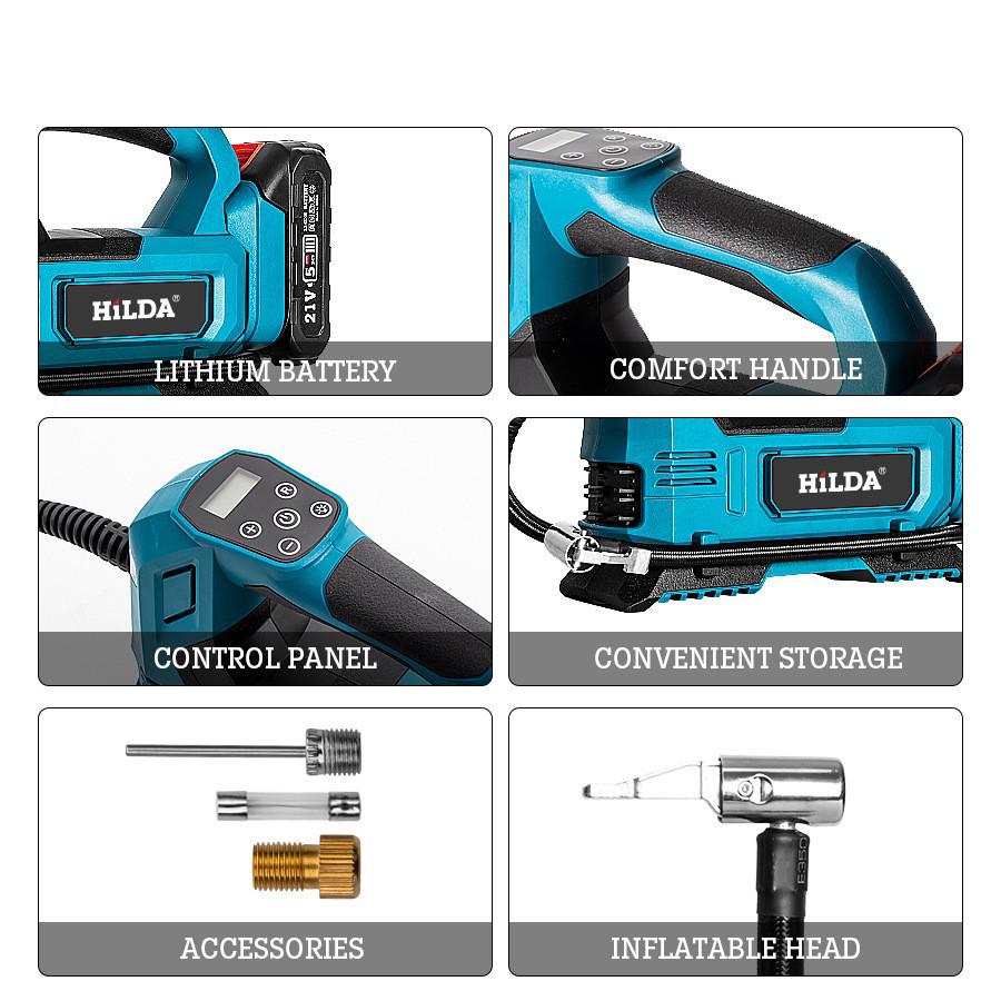 Portable High-Pressure Lithium Battery Air Pump for Car Tires