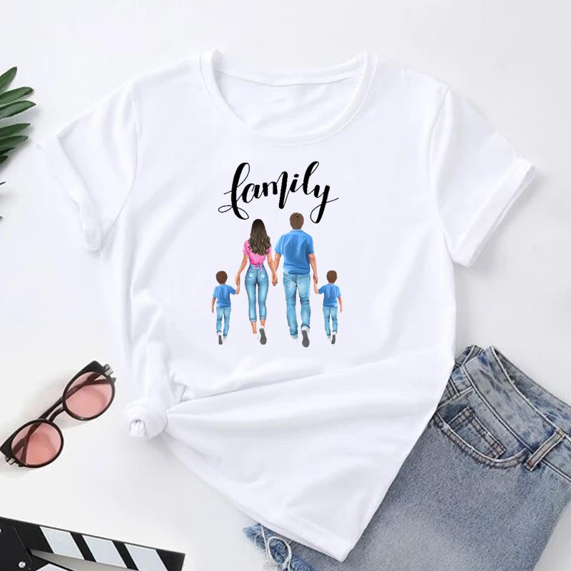 European size Women Print Tee Letter Mom Trend Mama Mother Top Fashion T Shirt Woman Female Clothing Short Sleeve Graphic T-shirts
