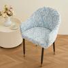 Semi-circular Elastic Office Dining Chair Cover Modern Simple Dustproof Non-slip Office Dining Chair Seat Cover
