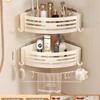 MDNG Punch-Free Triangular Bathroom Shelf