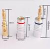 Banana Plugs, 24K Gold Plated, Speaker Cable Connectors, Speaker Terminal Converter, Screw Repair Kit, Compatible with 12AWG to 18AWG Cables, for