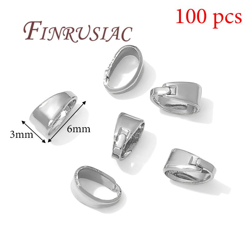 20-50pcs 18K Gold Plated Pendant Connector,Pinch Bail Clasp,Jewelry Making Supplies,Brass Bail,Necklace Bails,DIY Accessories