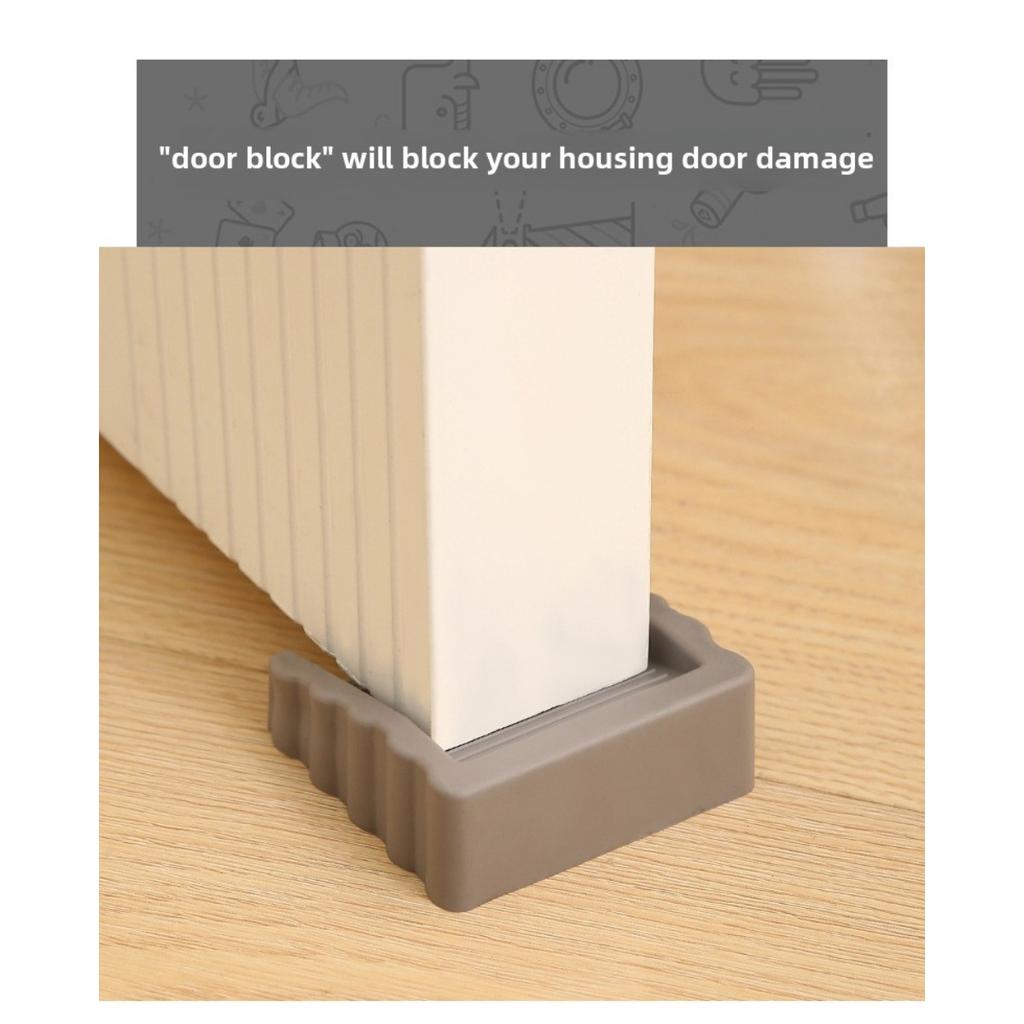 [Windproof Door Stopper] Windproof Door Stopper | Creative Plastic Matte Surface Wedge, Safety Door Blocker, Anti-Collision Door Stopper