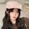 Sweet and cute flower forward hat versatile face little beret autumn hat women's casual newsboy hat