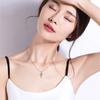 Mode Frauen Liebe Kristall Halskette Ohrring Set Wasser Tropfen Halskette Frauen Schmuck Set Halsketten Für Frauen Jahrestag Geschenk