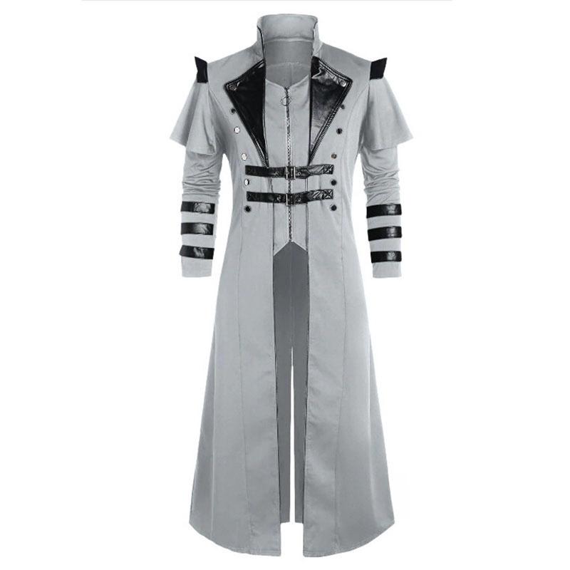 

Medieval Renaissance Punk Coat For Stage Performances And Photography L серый