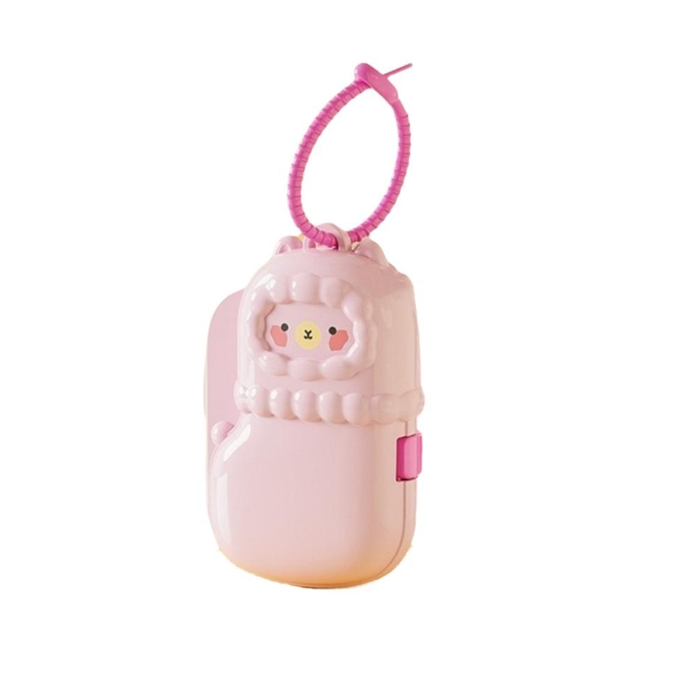 

Moisture-Proof Medicine Storage Box Cartoon Alpaca Pill Organizer Daily Medication розовый