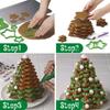 10 Piece Five-pointed Star Shaped Christmas Star Tree Cookie Cutters Plastic Biscuit Stamp  Pastry
