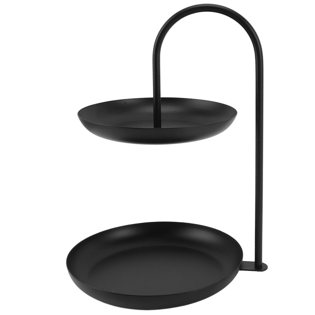 Dessert Rack Fruit Stand Round 2 Tier Iron Display Holder for Party Wedding Birthday Home