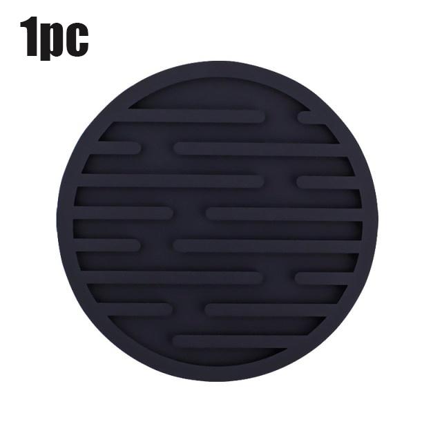 1/2/3/4Pcs Round Silicone Coaster Tabletop Protection Heat Resistant Rubber Coffee Cup Mat Hot Drink Holder Kitchen Accessories