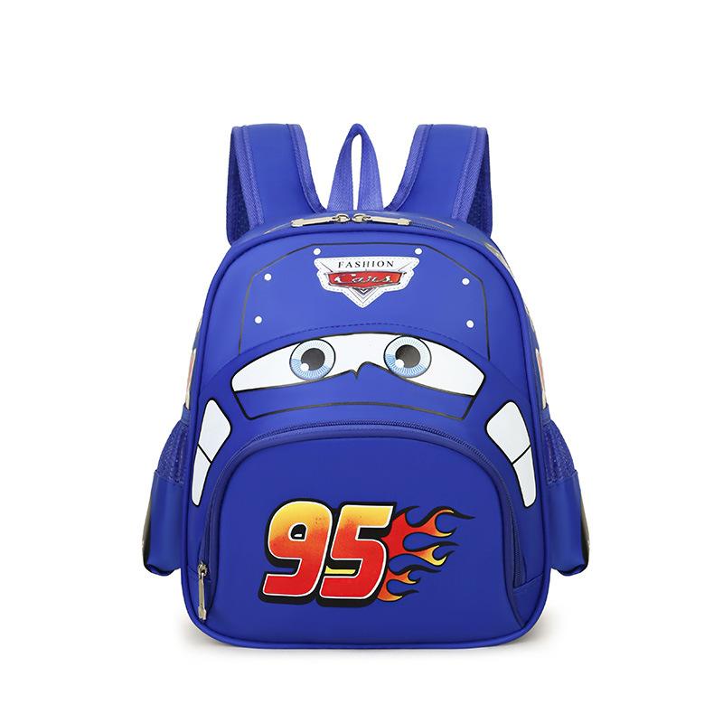 

Fashion new kindergarten schoolbag cute children s backpack cartoon car backpack boys and girls travel backpack синій