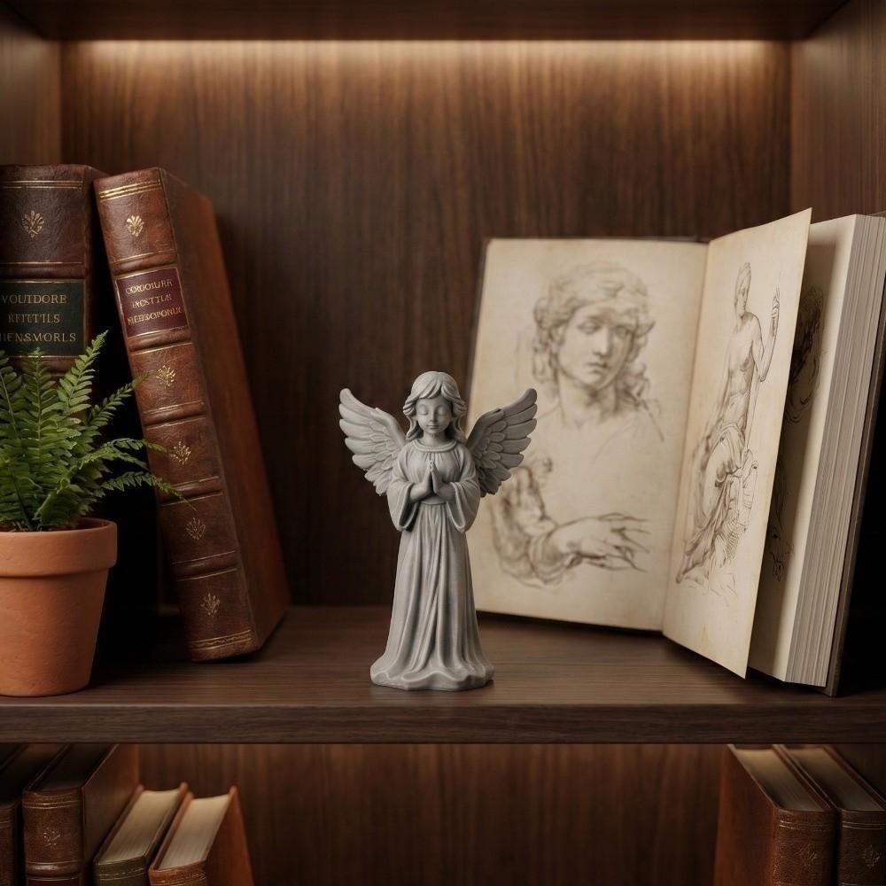 Decoration Desktop Ornaments Light Luxury Guardian Angel Figurine Cute Girl Sculpture Office
