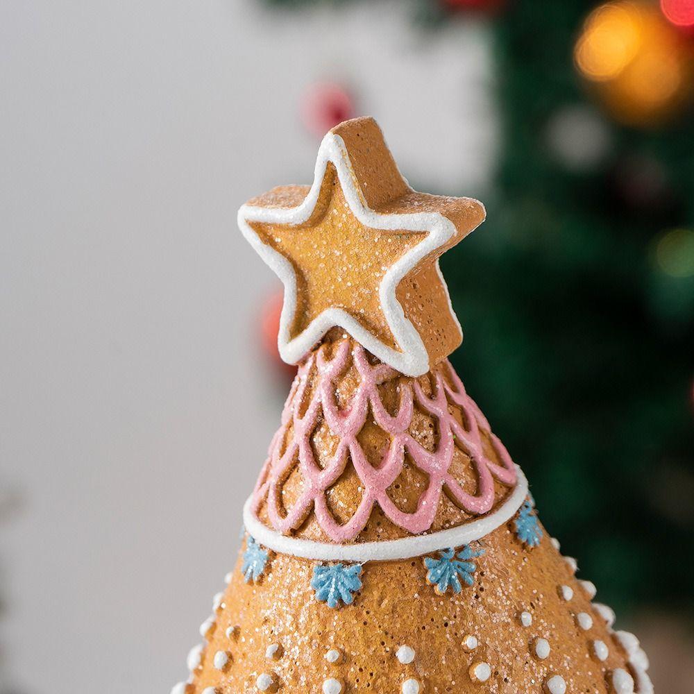 New Resin Gingerbread Christmas Tree Cute Christmas tree Ornaments Christmas Decorations Living Room Atmosphere