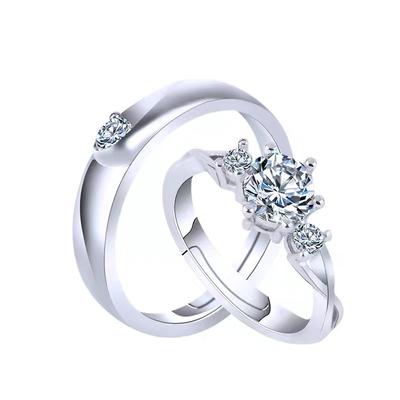 Partnerringe fliegen zusammen, modisch und schlicht, Herren- und Damen-Offener Ring Personalisierung