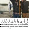 500PCS High Carbon Steel Fishing Hooks Set Sharpened Barb 3#-12# Barbed Fishing Hooks with Holes Black Fishing Hooks
