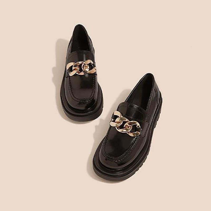 Zapatos de cuero para mujer con charol brillante y suela suave mocasines de  plataforma de estilo británico comprar a buen precio — entrega gratuita,  reseñas reales con fotos — Joom