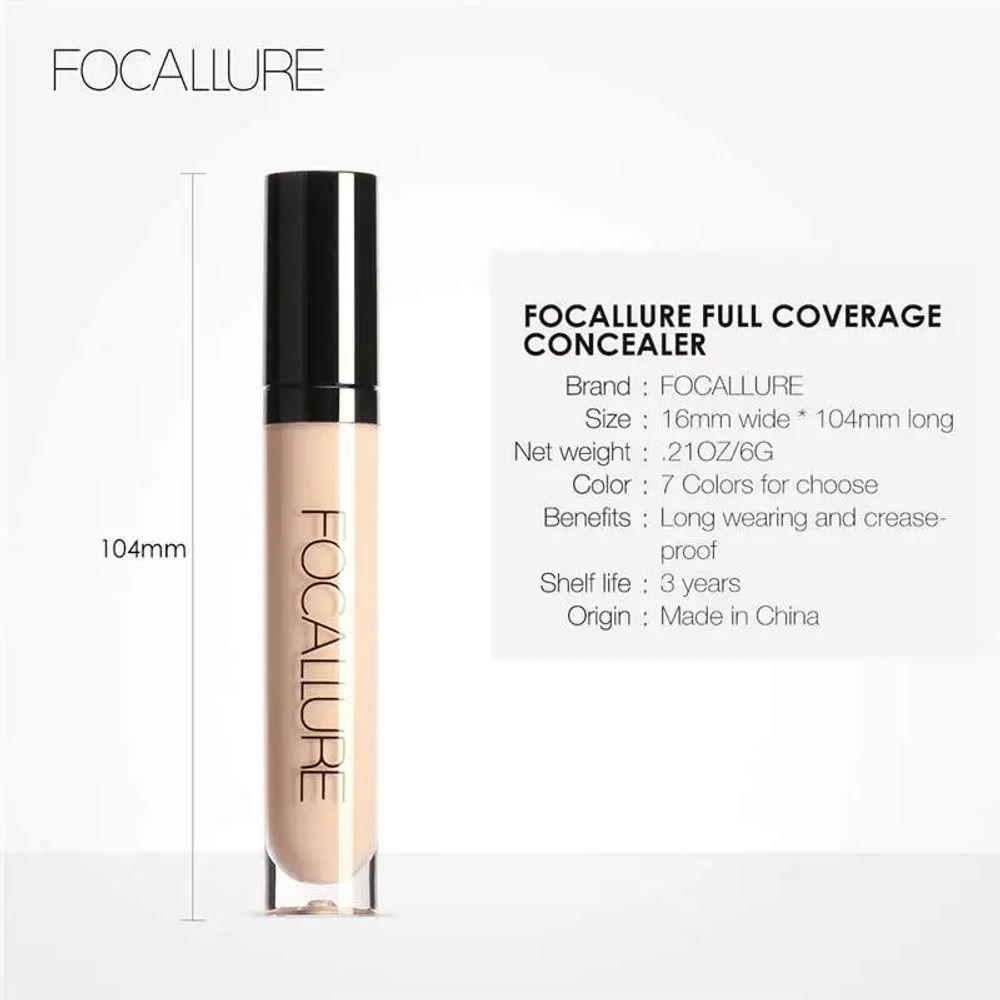 FOCALLURE Fond de ten lichid rezistent la apă Acoperire completă Fond de ten lichid hidratant de lungă durată Cosmetic 7 culori, 1 bucată