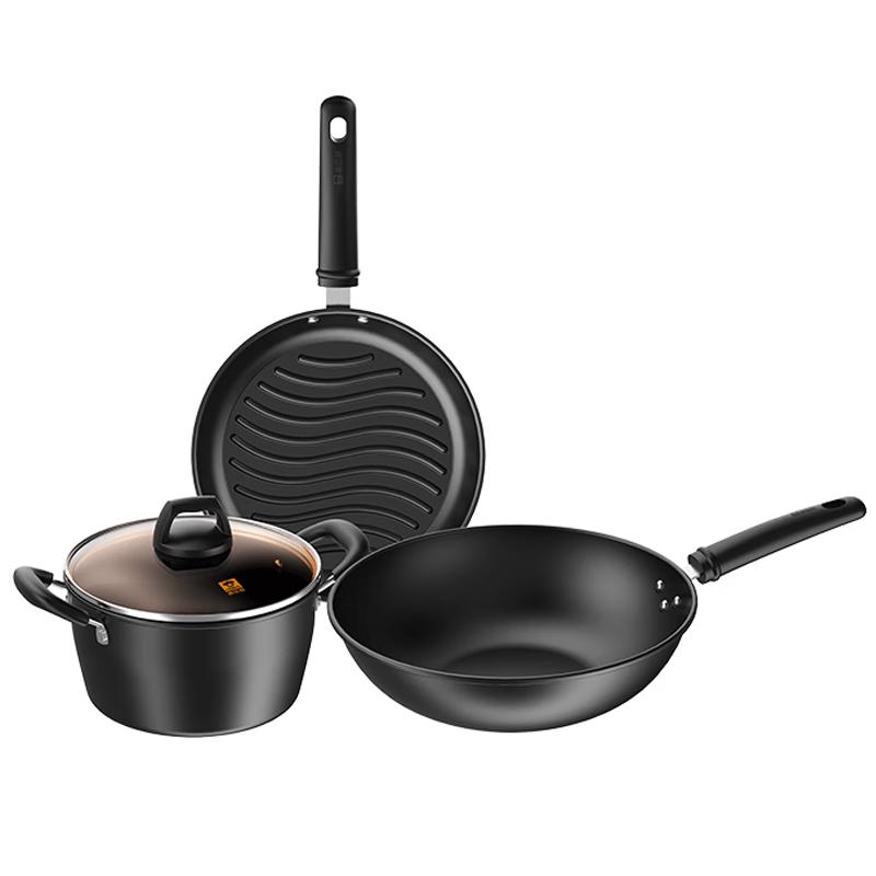 Kangbakh FXJT3A Fine Iron 3-Piece Cookware Set