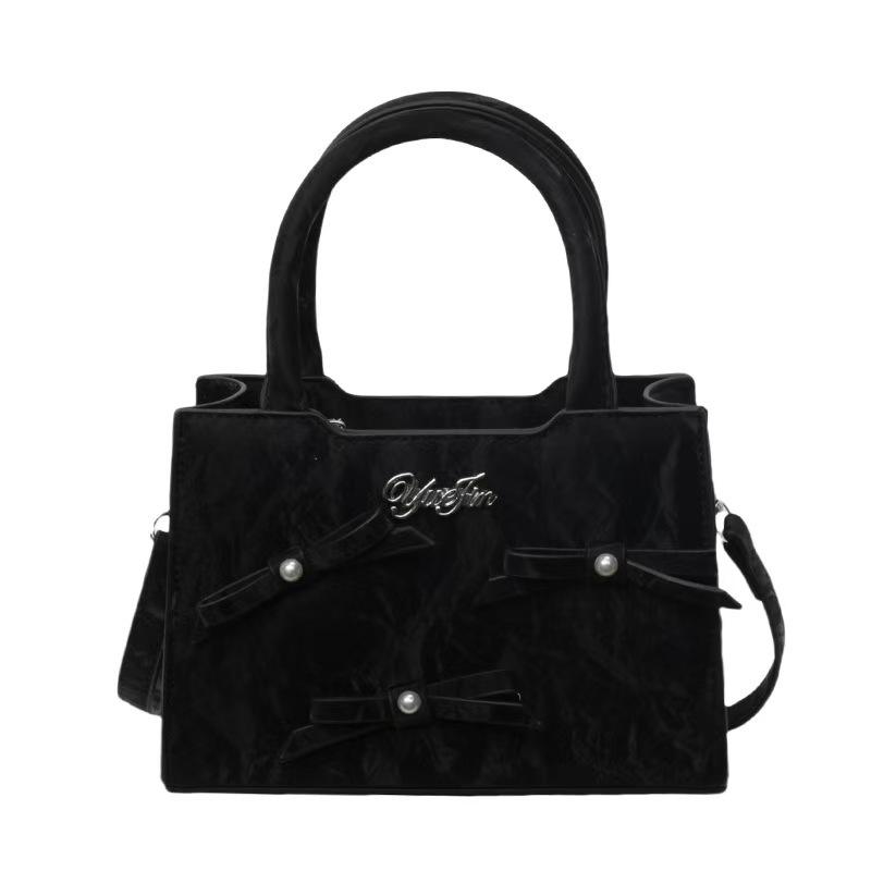 Portable Commuter Lady Tide Fashion Sweet Bow Small Square Bag Messenger Bag