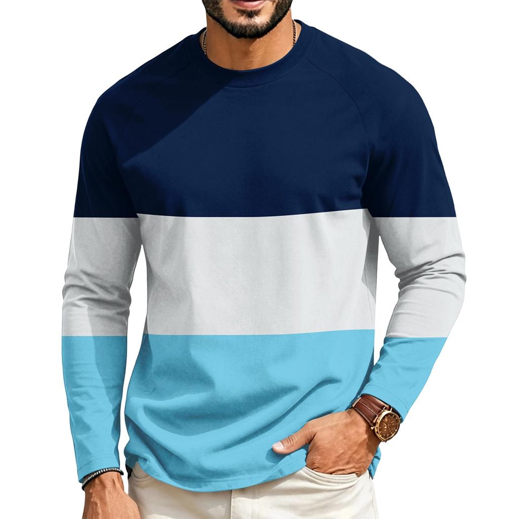 Herren Raglan Langarm T-Shirt mit Rundhalsausschnitt Lässiges T-Shirt für den Alltag
