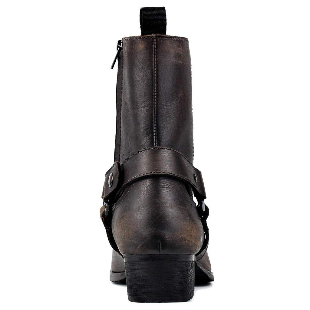 OSSTONE US US Dark Brown OS-JY017-Brown-JP Men's Boots, Size Men's 9.5 (M), 43.5 EU, Color