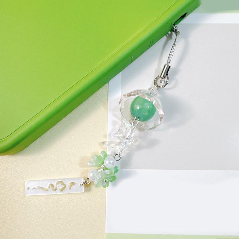 Handmade Beaded Bird Wind Chime Phone Chain Phone Embellishment Bag Decoration and Fashion Accessory for Bag and Phone