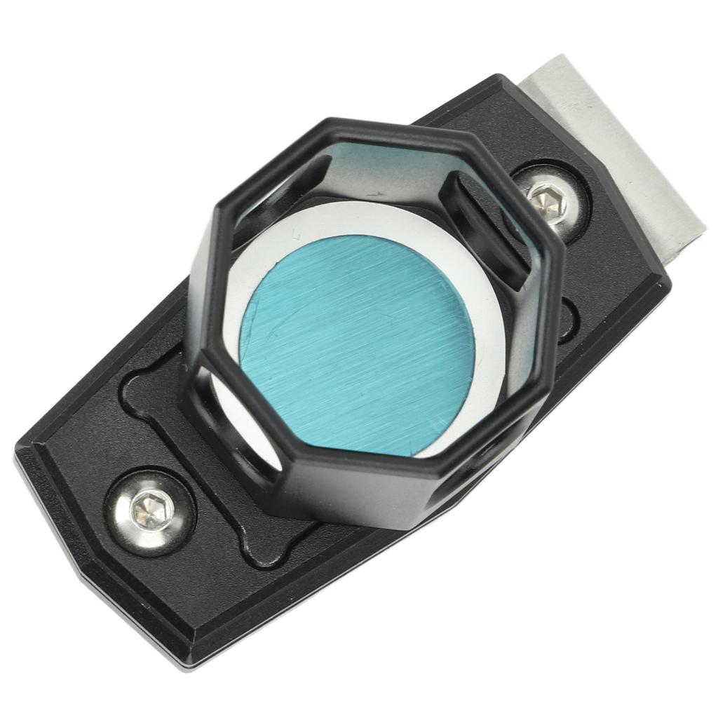 Aluminum Alloy Octagonal Billiard Pool Cue Chalk Holder with Clip Billiard Pool Cue Snooker Accessory Black