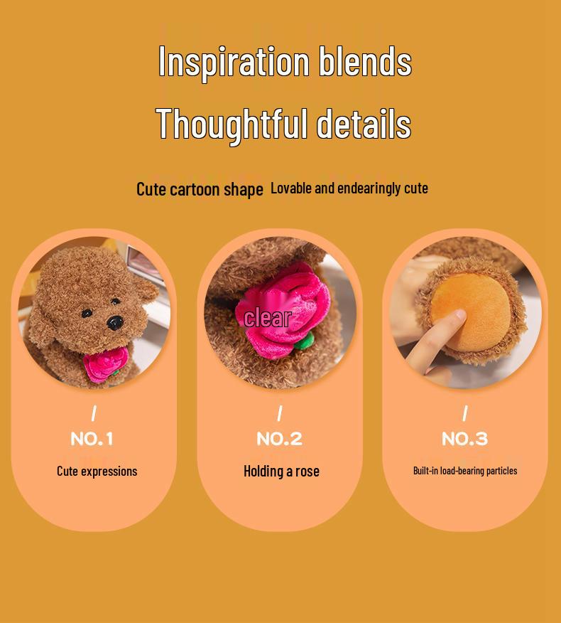 Cute Curly Teddy Dog Plush Toy - Lying Dog Pillow & Sleep Companion Gift