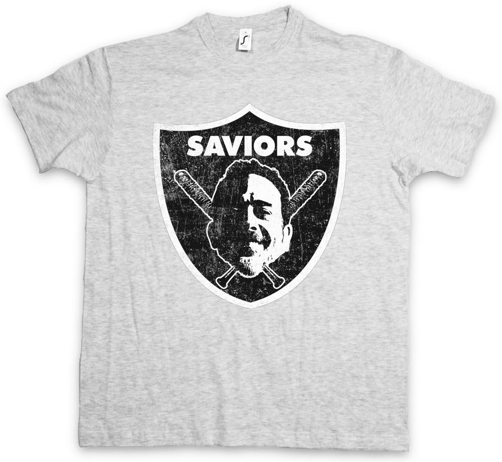 

SAVIORS LOGO T-SHIRT Negan The Walking Lucille Baseball Bat Dead Sign Insignia M