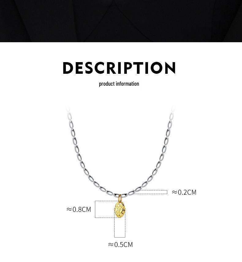 Korean Trendy Creative Rice Bead Clavicle Necklace for Women
