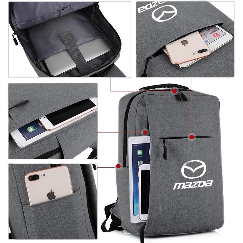 2025 Hot Business Shoulder Work Bag USB Chargring Travel Computer Backpack For Mazda CX5 6 3 CX7 323 Axela Atenza Demio CX30 CX3