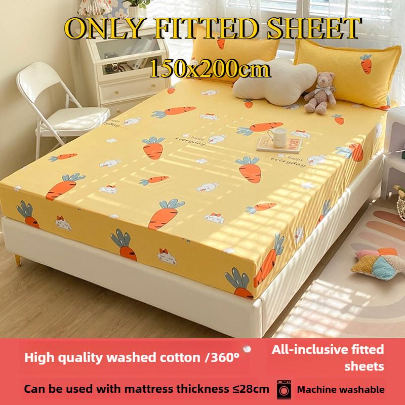 Sábana Bajera No se decolora No hace bolitas Sábana de una pieza Antideslizante Multiespecificación Ropa de Cama Cubrecama Protector