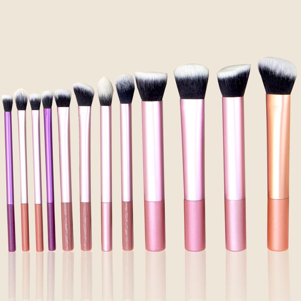 New Makeup Brush Set: 6/12 Pieces with Long and Short Handles for Powder, Concealer, and Contour Application