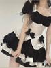 Cute Soft Girl Lolita Maid Outfit Daily Plus Size Lace-Up Maid Anime Costume Stage Dress Elegant Sweet Fashion Women Tops Mp6S
